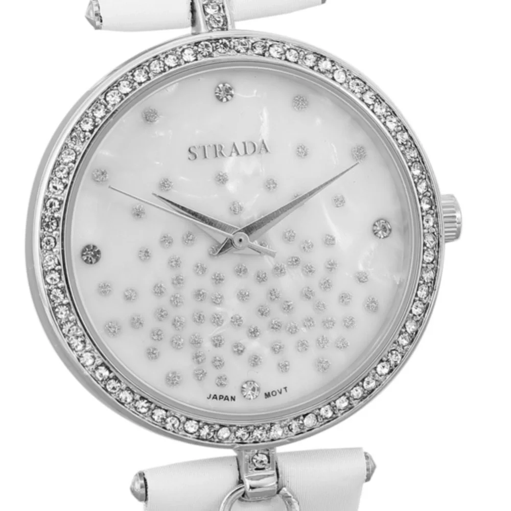 Watch with White Dial in Silvertone